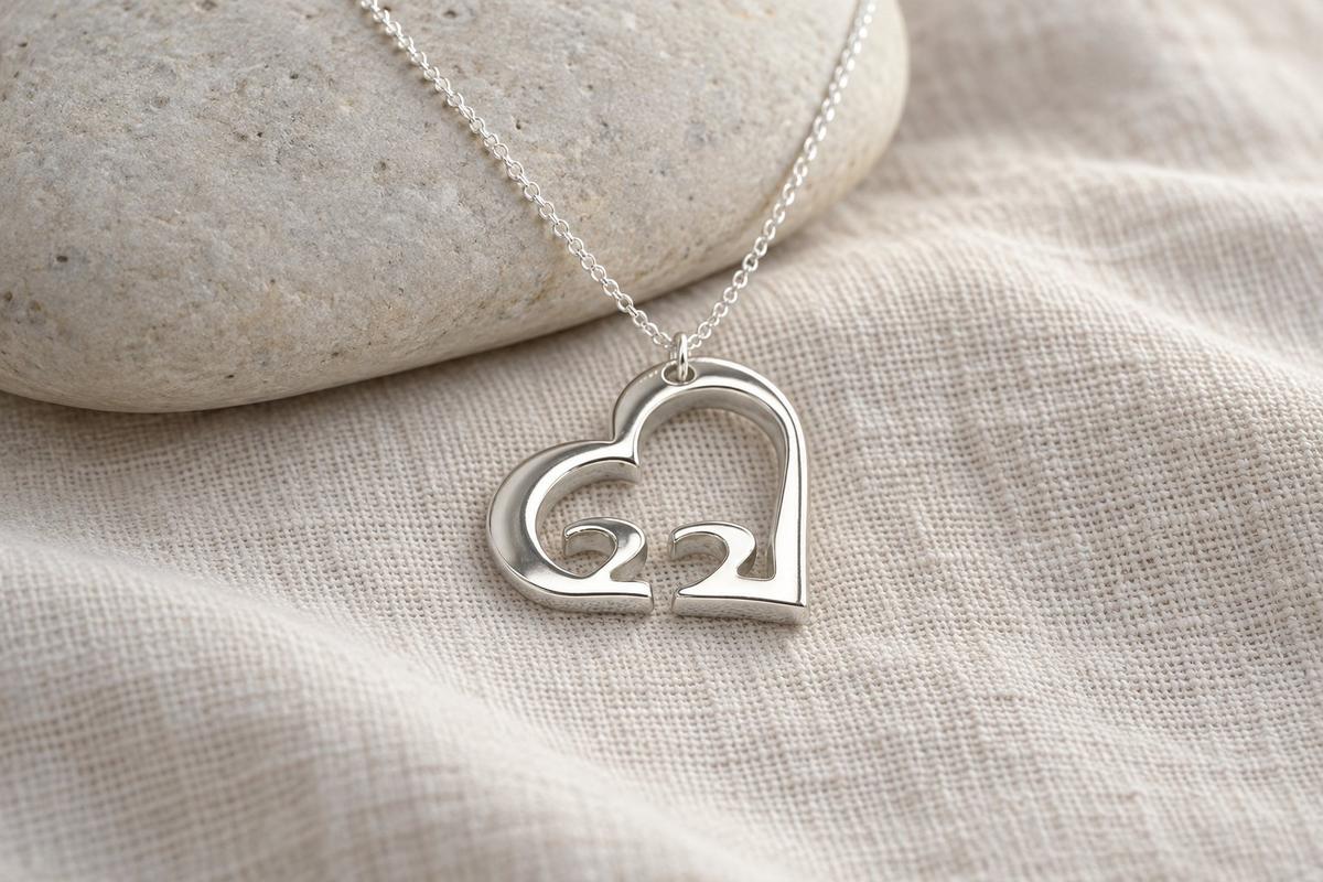22 Year Anniversary Heart Pendant/Necklace - Gift