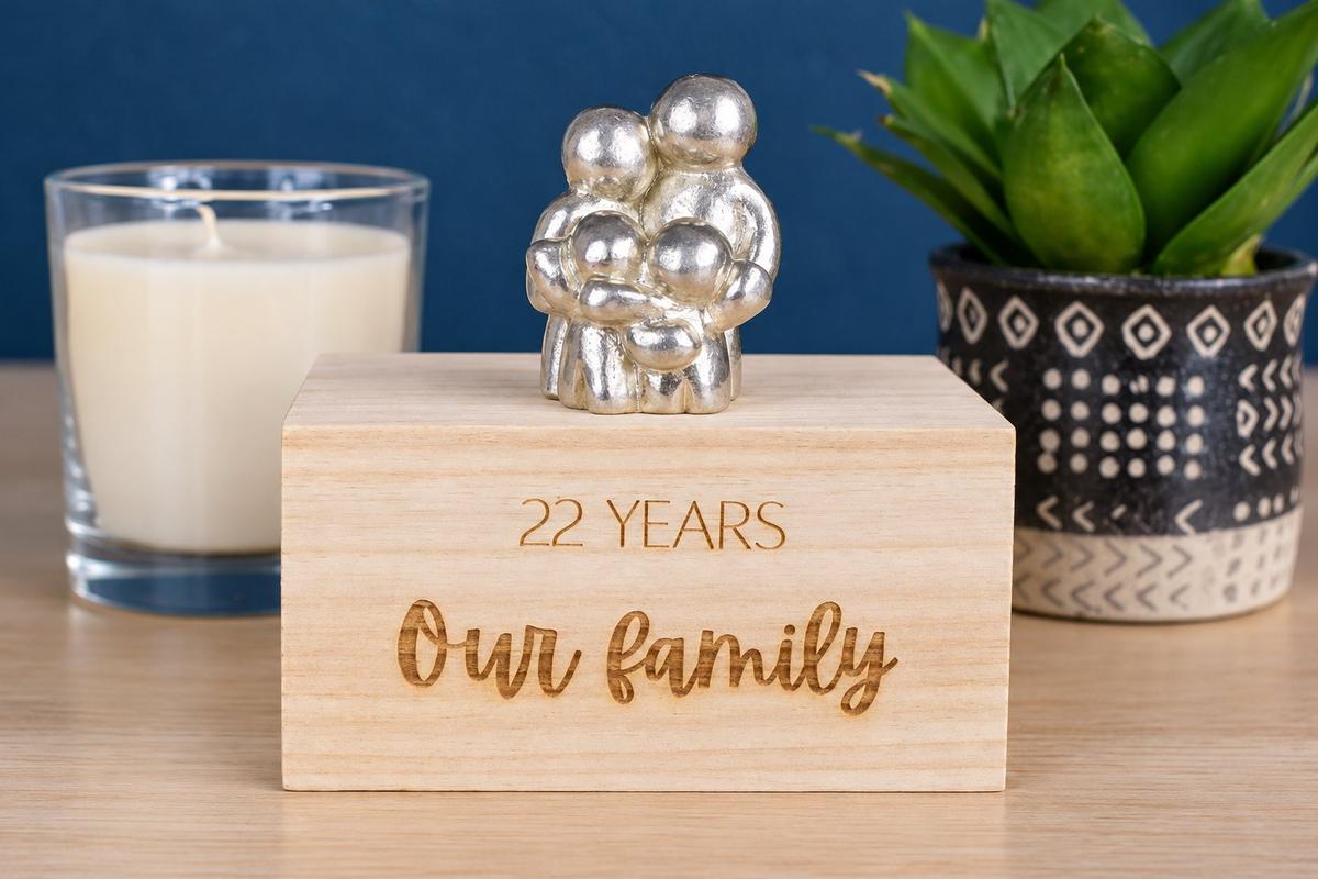 22 Years Our Little Hugging Family | 22nd Anniversary Gift - Choose Your Own Family Combination | Part of the We Made a Family Range