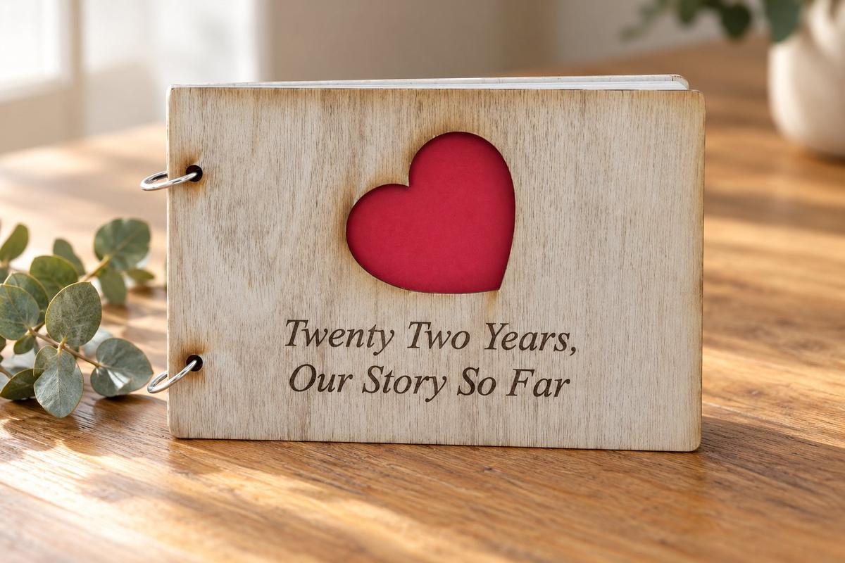 22 Years Our Story So Far - Scrapbook, Photo album or Notebook Idea For 22nd Anniversary