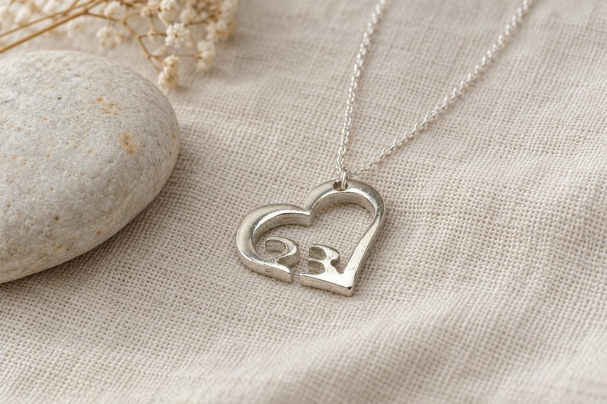 23 Year Anniversary Heart Pendant/Necklace - Gift