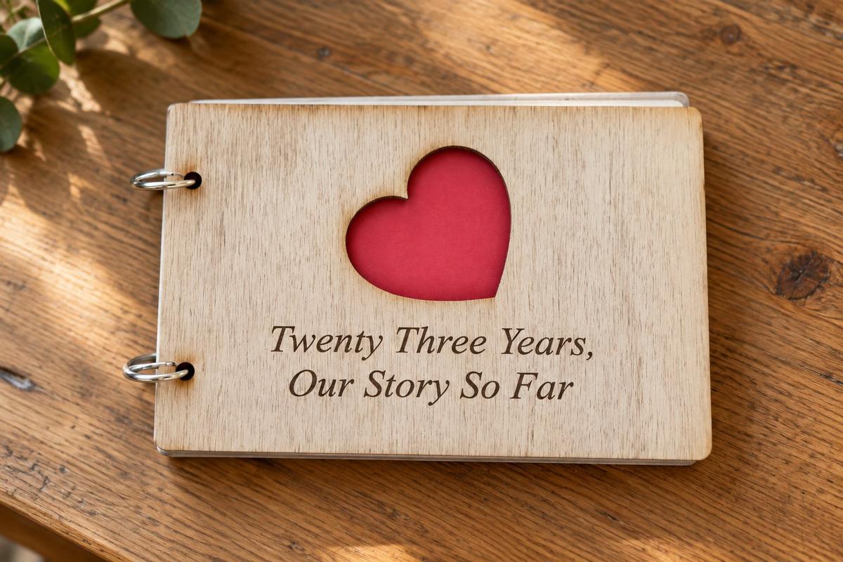 23 Years Our Story So Far - Scrapbook, Photo album or Notebook Idea For 23rd Anniversary