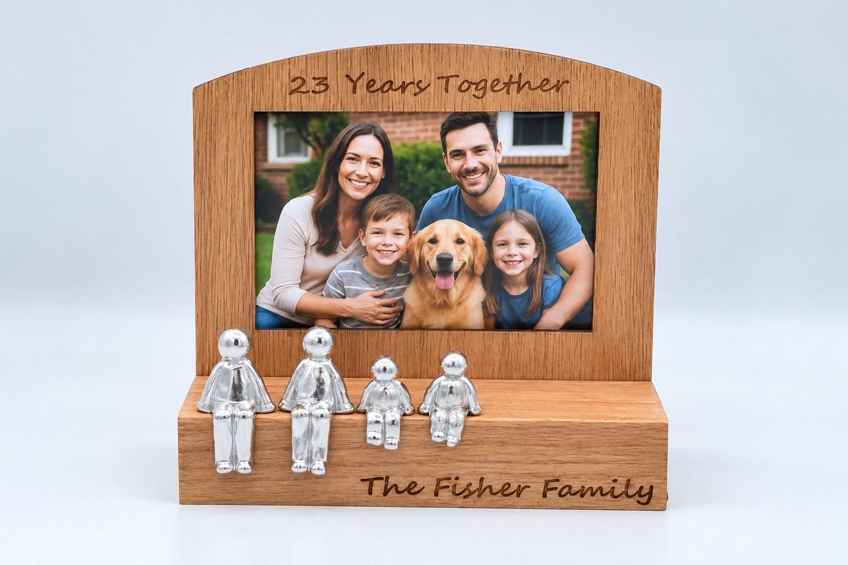 23 Years Together Frame, 6x4 Photo, Personalise & Your Own Family Combination, Christmas, Valentines, Birthdays, Anniversaries.