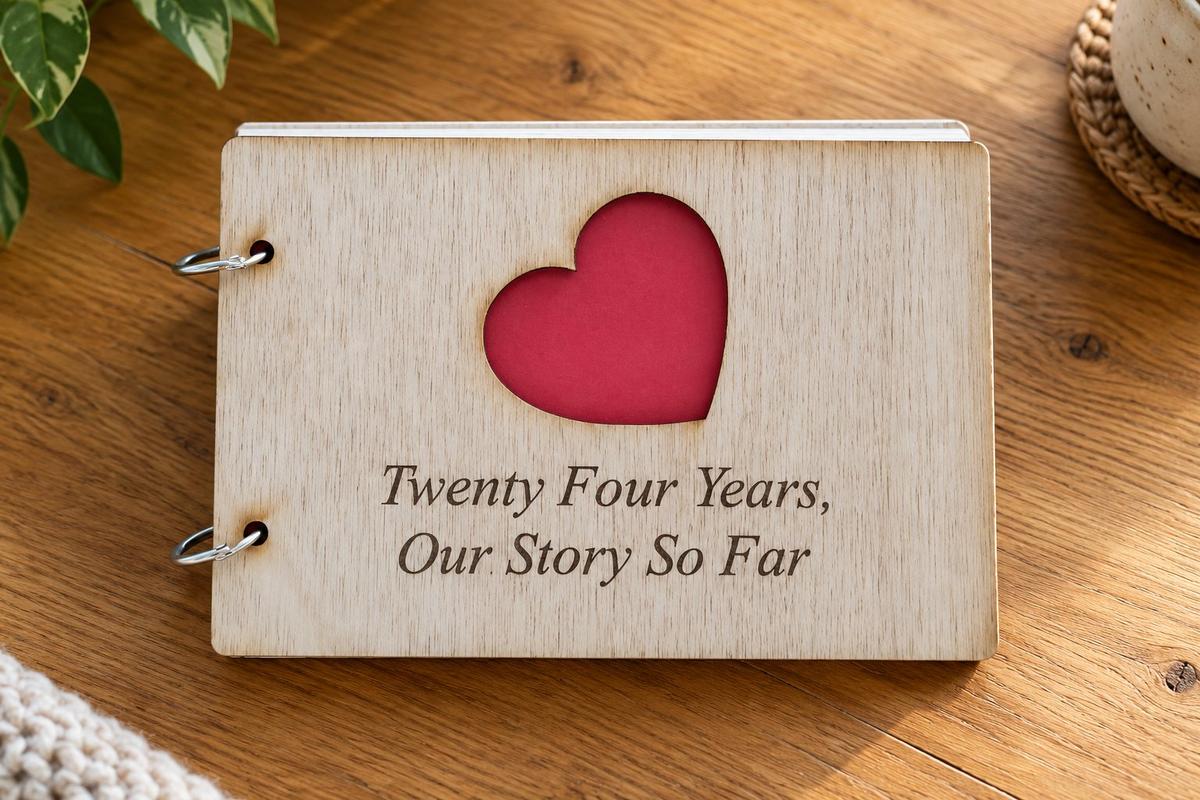 24 Years Our Story So Far - Scrapbook, Photo album or Notebook Idea For 24th Anniversary