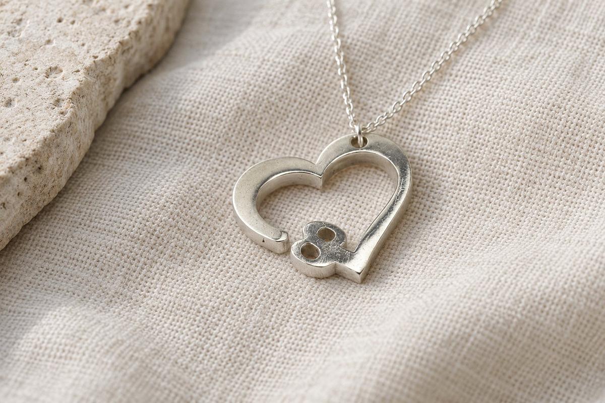 8 Year Anniversary Heart Pendant/Necklace - Gift