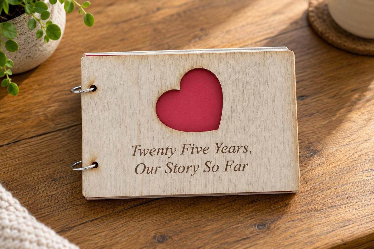 25 Years Our Story So Far - Scrapbook, Photo album or Notebook Idea For 24th Anniversary