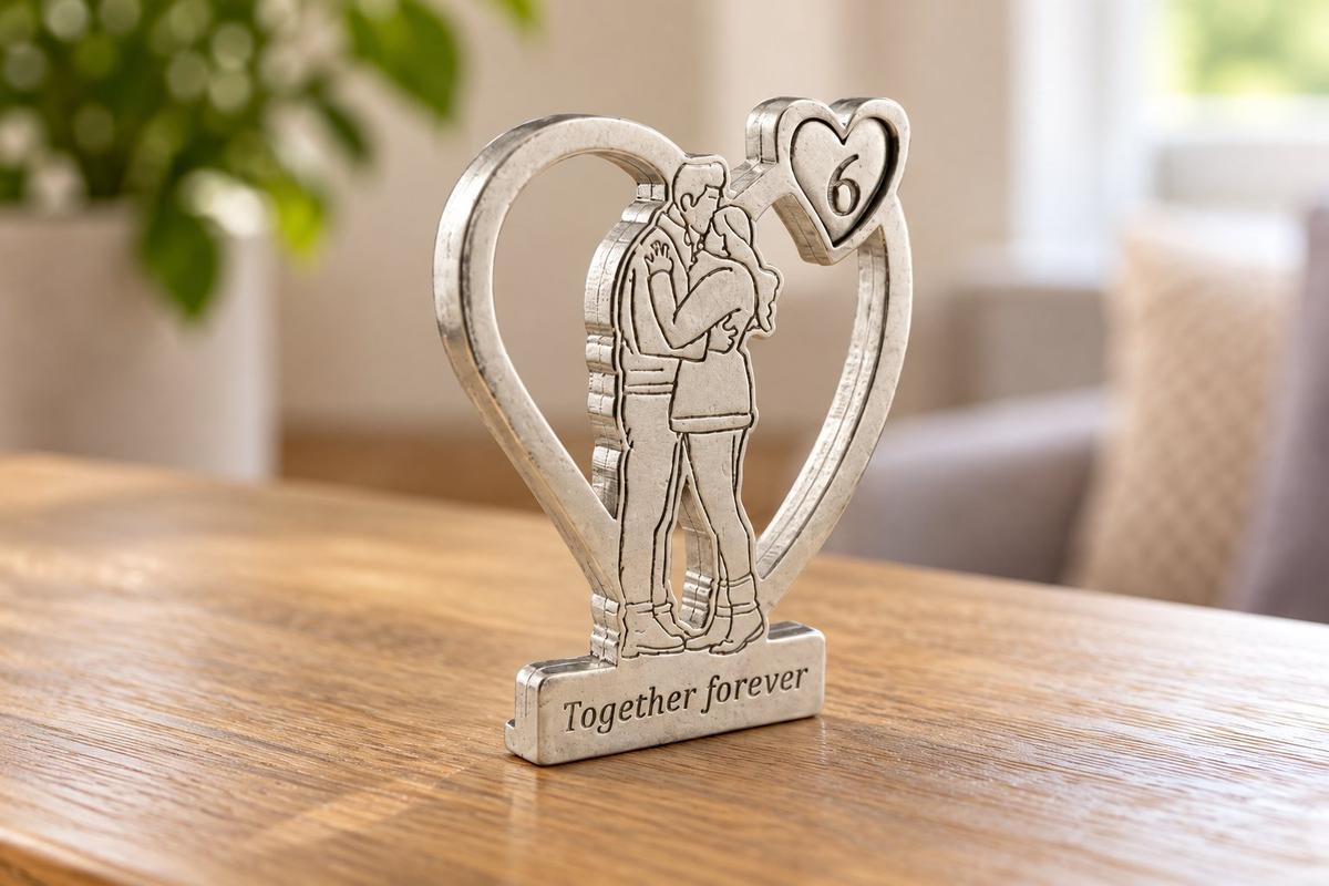 Together Forever Hugging Anniversary Gift - 6th Anniversary