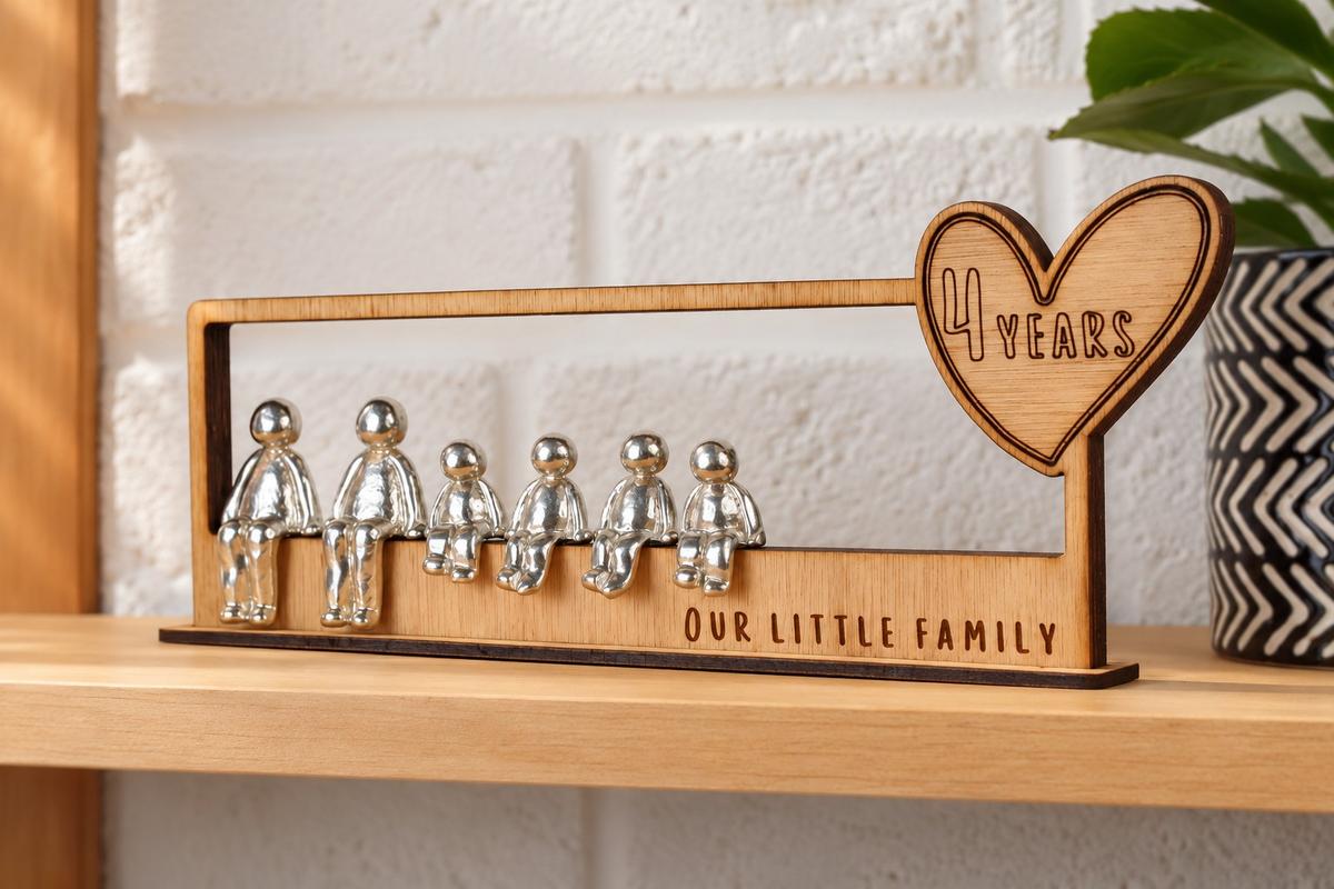 4 Years Our Little Family | 4th Anniversary Gift - Choose Your Own Family Combination