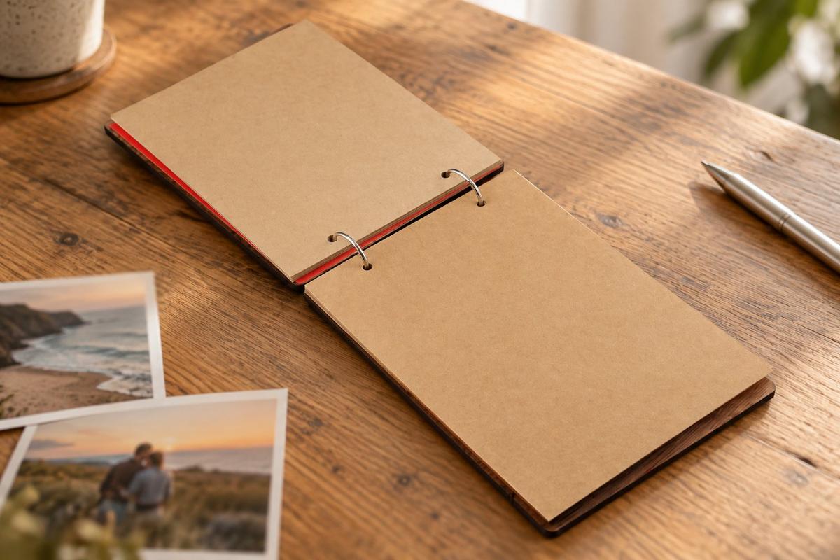 5th Anniversary Scrapbook Engraved With 'Year Five Of Our Love Story' Celebrate Your 5th Year