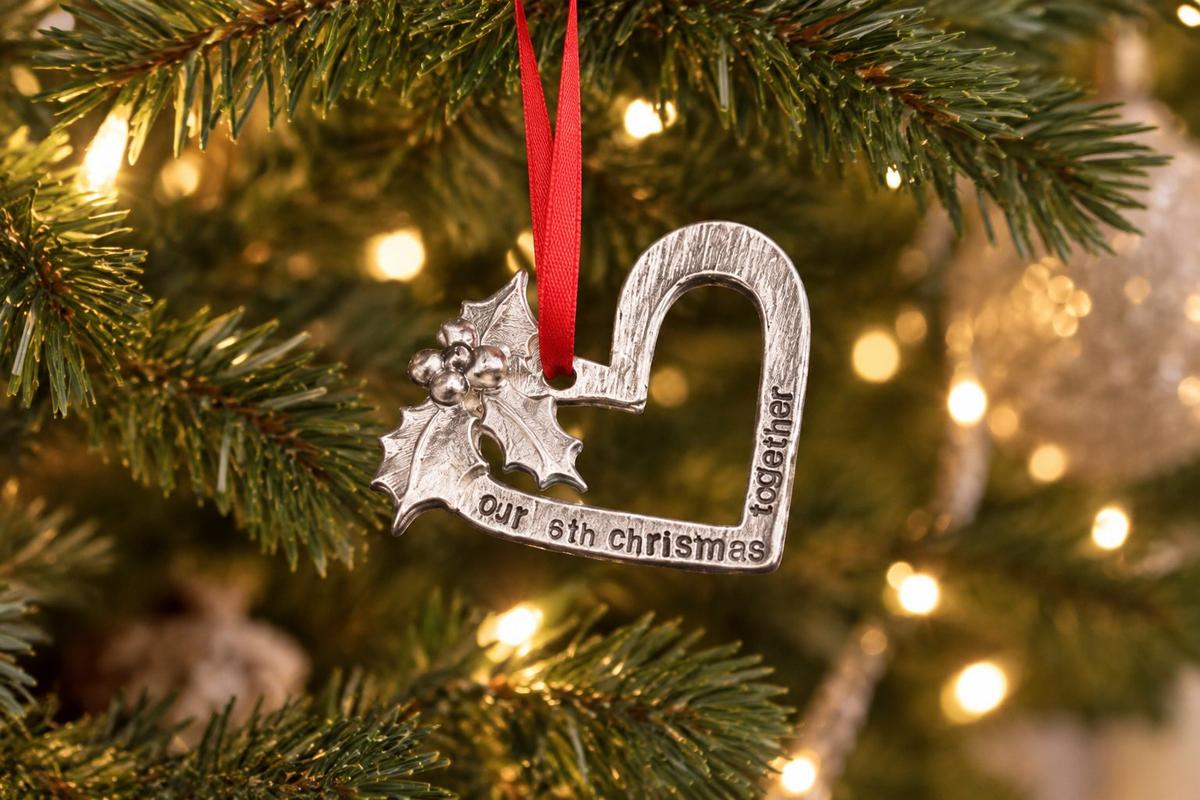 6th Anniversary Christmas Tree Ornament - Reads Our 6th Christmas Together