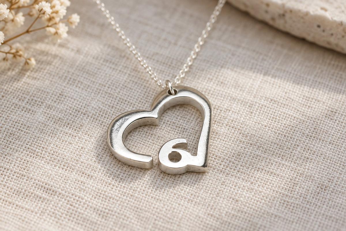 6 Year Anniversary Heart Pendant/Necklace - Gift