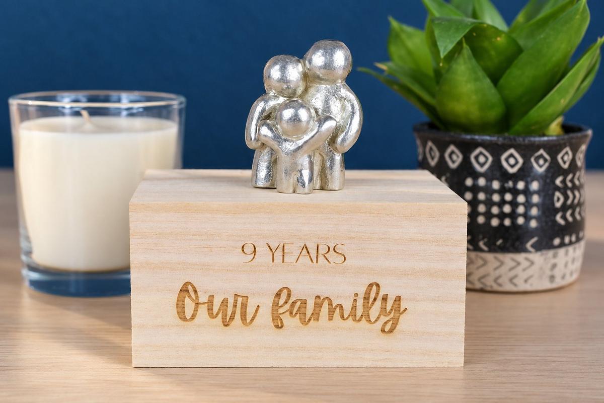 9 Years Our Little Hugging Family | 9th Anniversary Gift - Choose Your Own Family Combination | Part of the We Made a Family Range