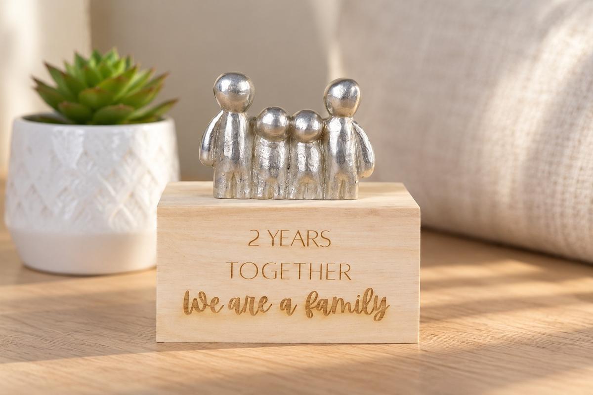 2 Years Together We Are A Family | 2nd Anniversary Gift - Choose Your Own Family Combination | Part of the We Made a Family Range
