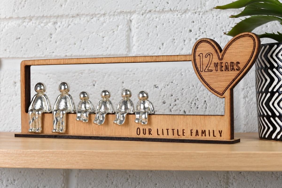 12 Years Our Little Family | 12th Anniversary Gift - Choose Your Own Family Combination