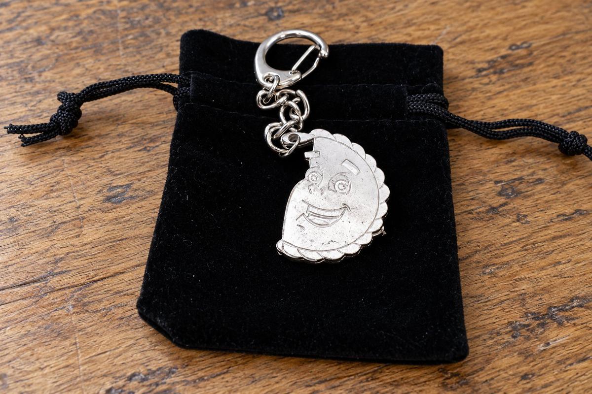 Tin pasty keyring. 10th Anniversary Gift. Birthdays.