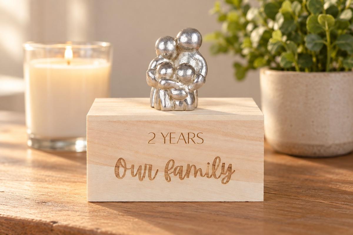 2 Years Our Little Hugging Family | 2nd Anniversary Gift - Choose Your Own Family Combination | Part of the We Made a Family Range