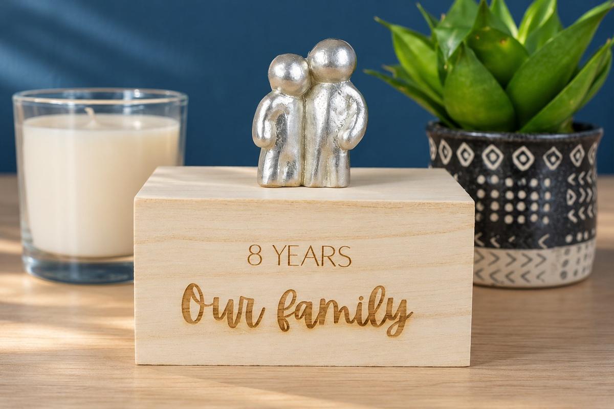 8 Years Our Little Hugging Family | 8th Anniversary Gift - Choose Your Own Family Combination | Part of the We Made a Family Range