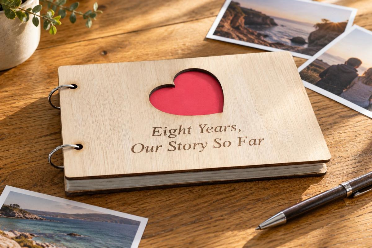 8 Years Our Story So Far - Scrapbook, Photo album or Notebook Idea For 8th Anniversary