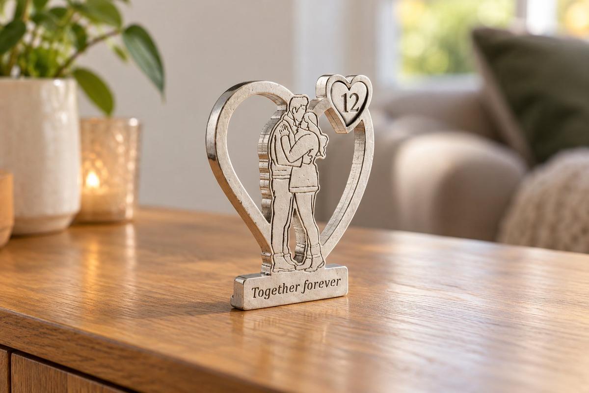 Together Forever Hugging Anniversary Gift - 12th Anniversary