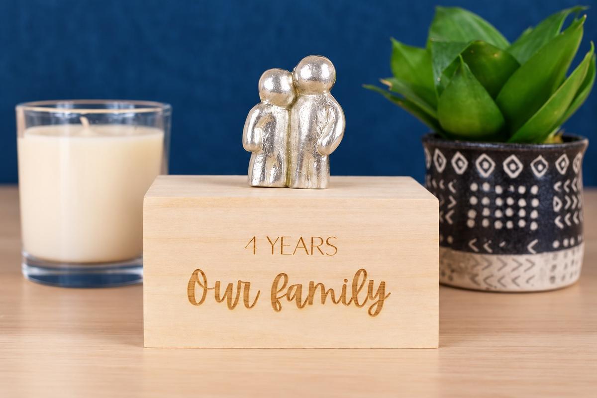4 Years Our Little Hugging Family | 4th Anniversary Gift - Choose Your Own Family Combination | Part of the We Made a Family Range