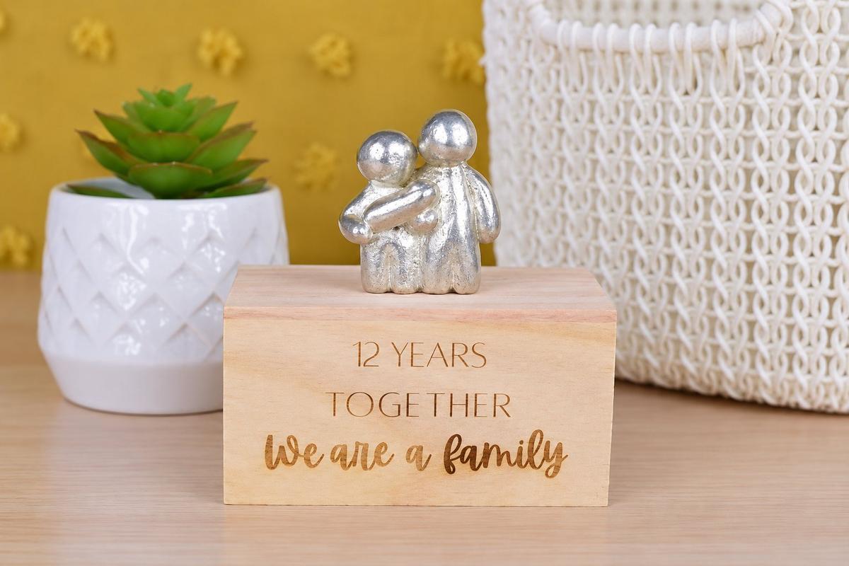 12 Years Together We Are A Family | 12th Anniversary Gift - Choose Your Own Family Combination | Part of the We Made a Family Range