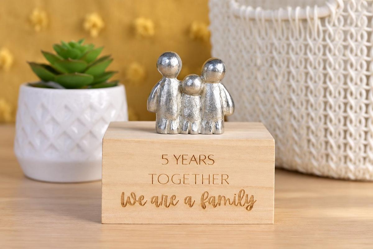 5 Years Together We Are A Family | 5th Anniversary Gift - Choose Your Own Family Combination | Part of the We Made a Family Range