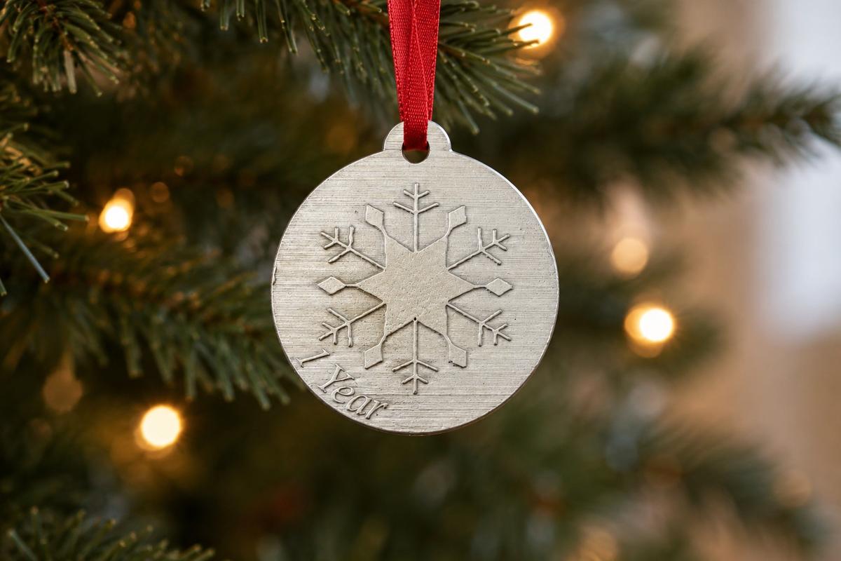 1 Year Anniversary - Metal Christmas Snowflake Metal Decoration