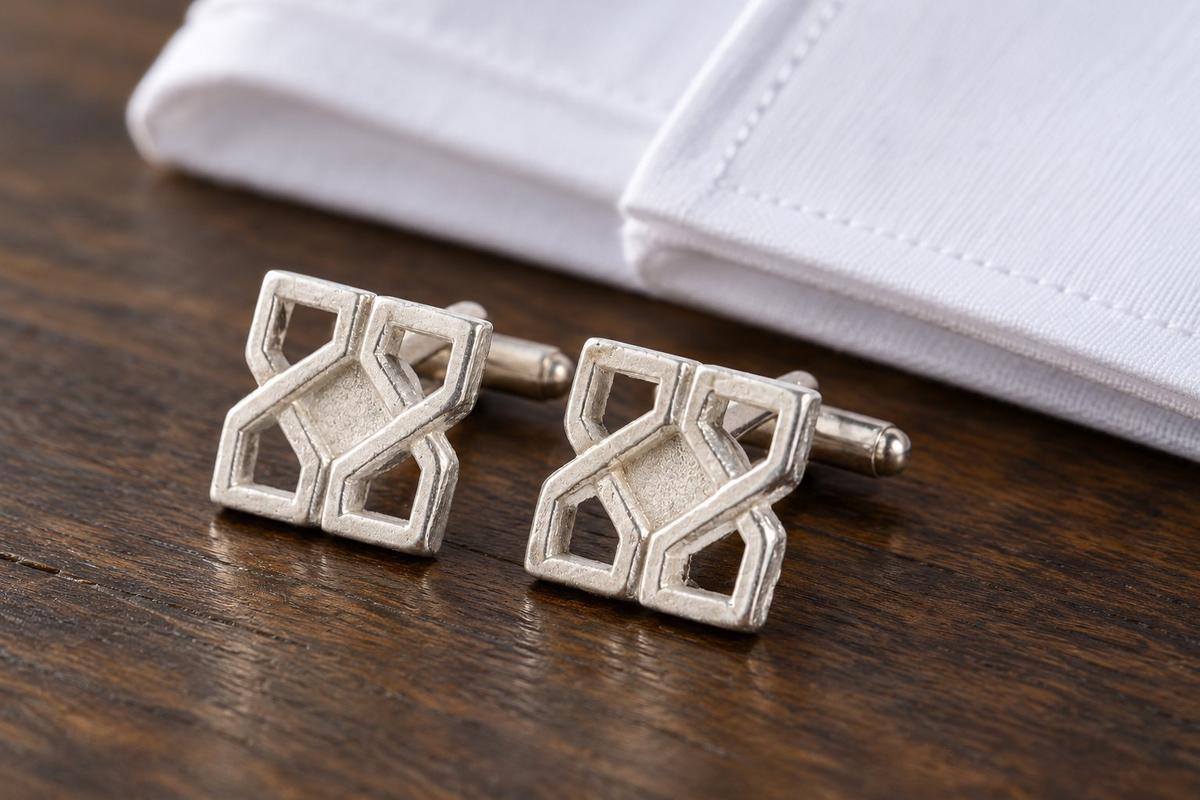 Handcrafted Pure Tin Celtic Cufflinks – 10th Anniversary Gift