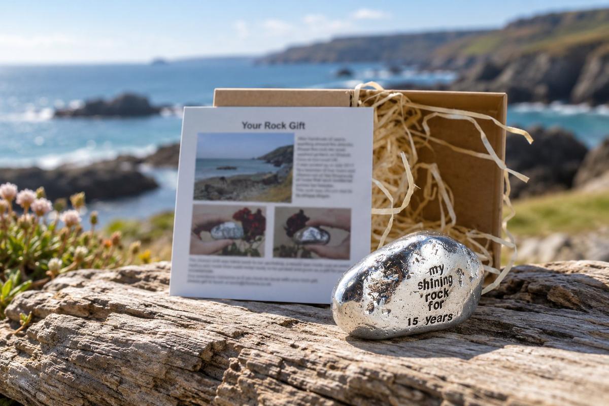 My Shining Rock For 15 Years - Solid Heavy Metal fifteenth Anniversary Gift Idea