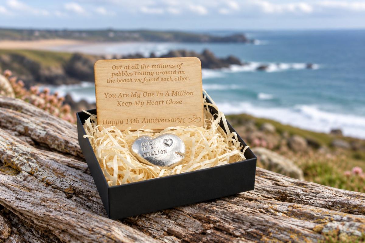 One in a Million Tin Pebble - 14th Anniversary Gift