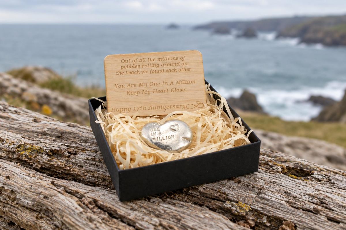 One in a Million Tin Pebble - 17th Anniversary Gift