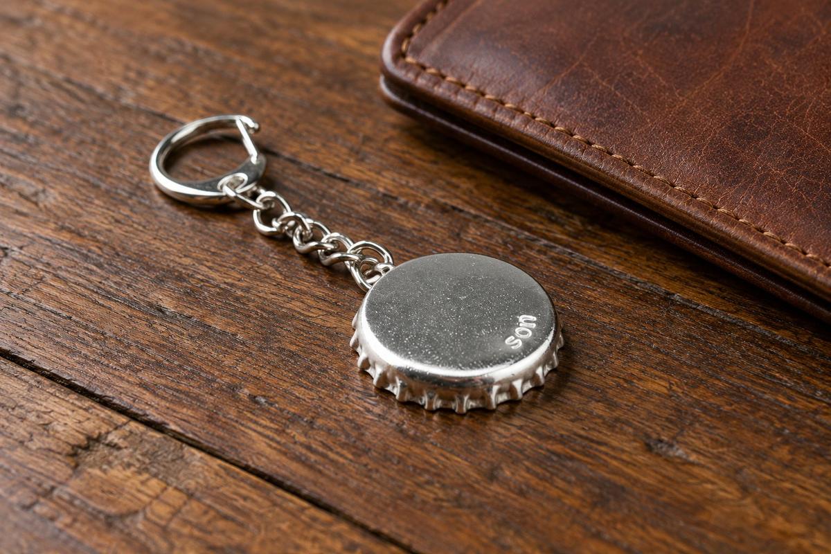 Son. Tin Bottle Cap Keyring/Keychain. Token. Birthday. Wedding. 18th. 21st. 30th.