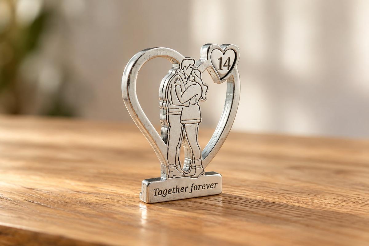 Together Forever Hugging Anniversary Gift - 14th Anniversary