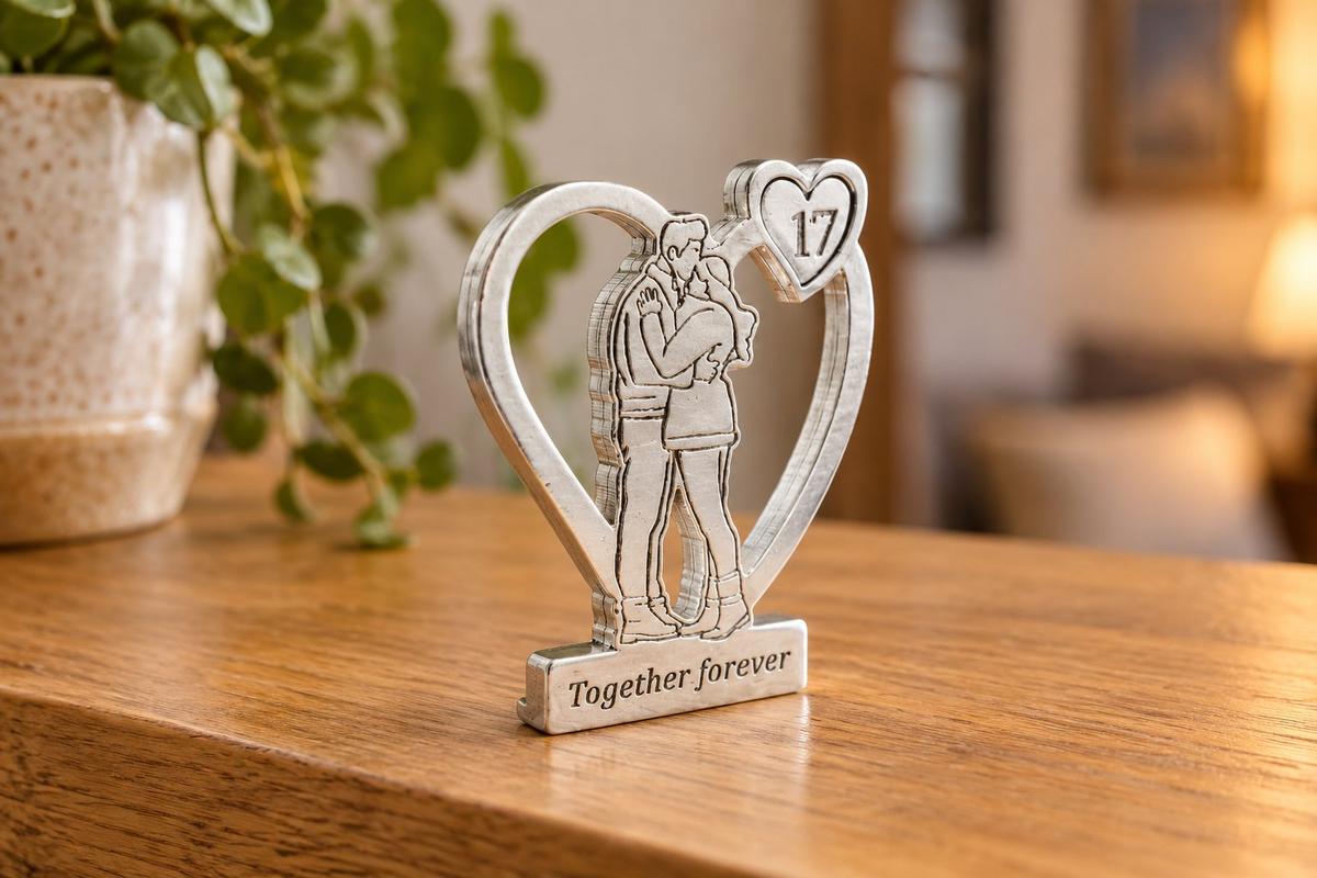 Together Forever Hugging Anniversary Gift - 17th Anniversary