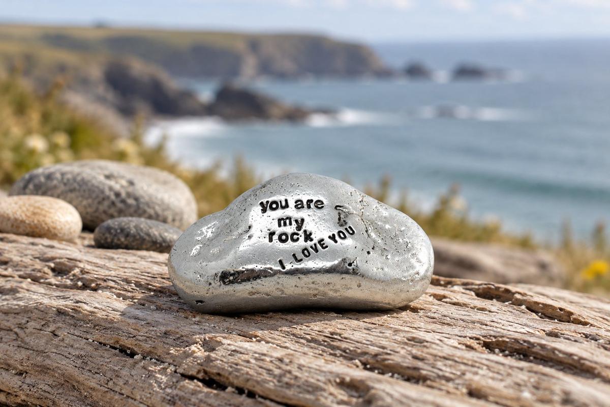 You are my rock, i love you - Quality Tin Rock for your Anniversary