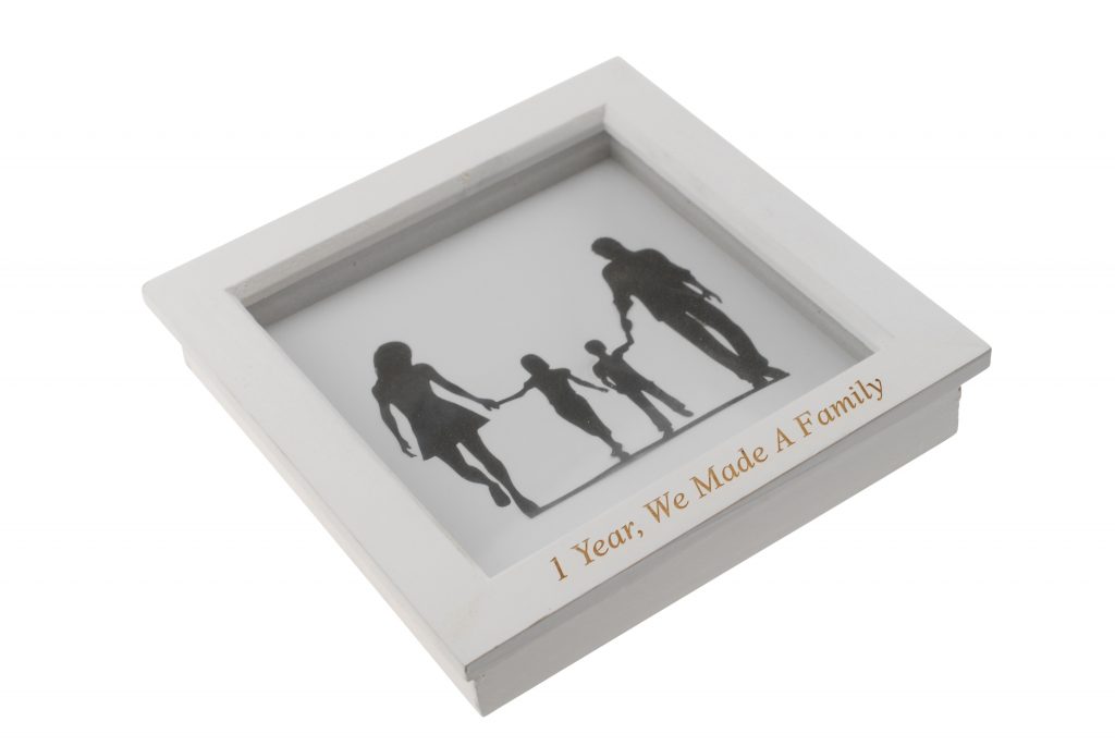 1 Year We Made A Family White Wooden Frame Anniversary Gifts